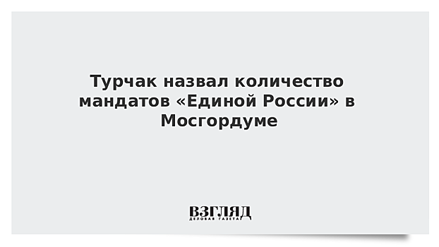 Турчак назвал количество мандатов «Единой России» в Мосгордуме