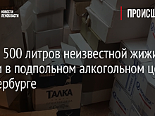 Почти 500 литров неизвестной жижи нашли в подпольном алкогольном цехе в Петербурге