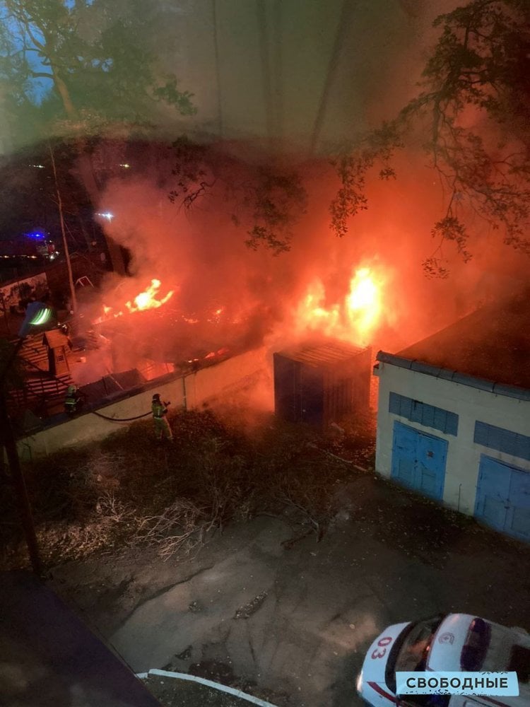 Пожар в саратовском мини-зоопарке перекинулся на территорию больницы, но его вовремя заметили
