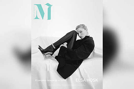 Модель Эльза Хоск позировала в мужском пиджаке и на каблуках