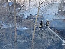 Крупный пожар в Красноярске полностью потушили
