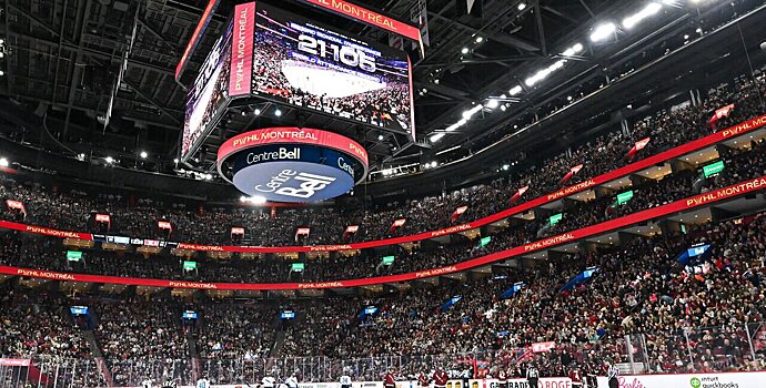 Установлен новый рекорд посещаемости женского хоккея – 21 105 зрителей на матче PWHL между «Монреалем» и «Торонто»