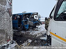 Опубликовано видео момента крупного ДТП с шестью погибшими в Омской области