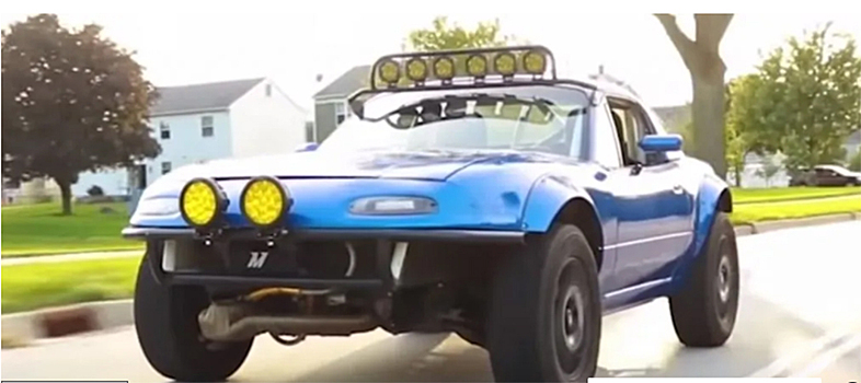  		 			В Сети показали Mazda MX-5 Miata с подъемником, полным приводом и двигателем Subaru WRX 		 	
