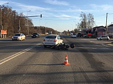 Мотоцикл протаранил «Ладу» под Обнинском