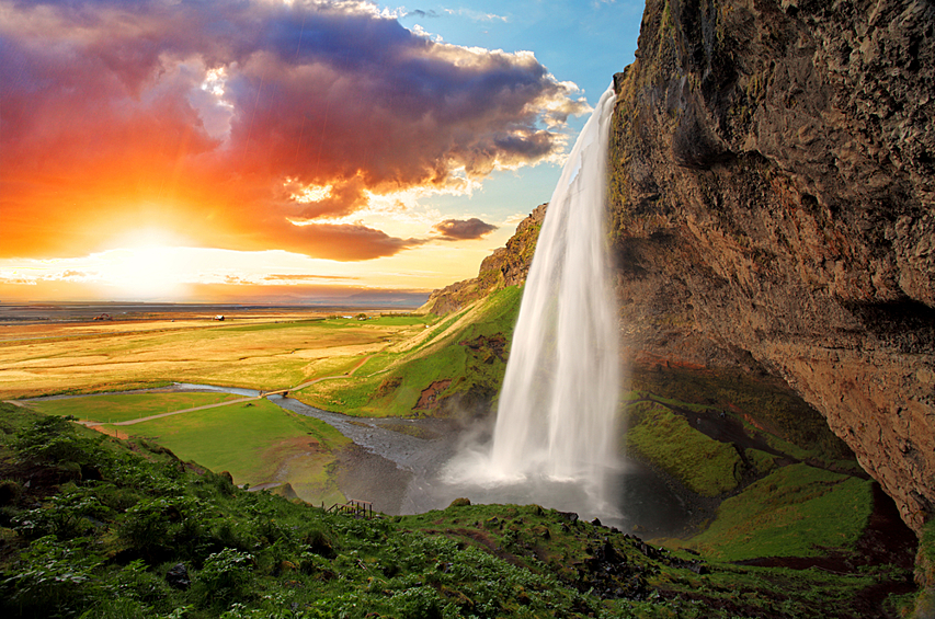 Водопад Сельяландсфосс (Исландия)
