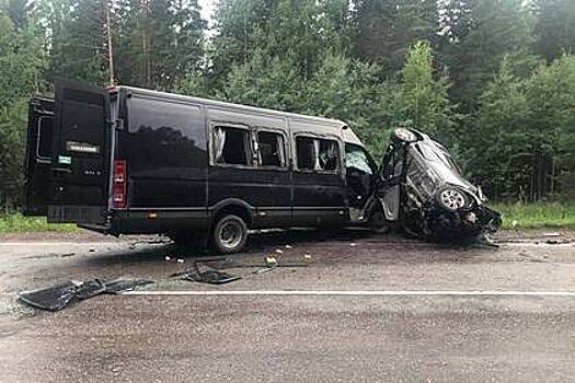 В ДТП с микроавтобусом на российской трассе пострадали восемь человек
