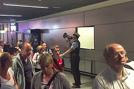 Опубликовано видео эвакуации из аэропорта Франкфурта