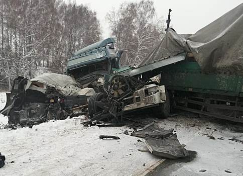 Фуры раздавили кабину с дальнобойщиком под Новосибирском