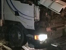 Авария фуры в Калужской области попала на видео