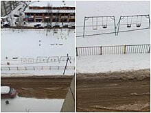 Березовую аллею залило водой из-за аварии на сетях