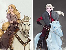 Они на коне: принцессы Disney оседлали своих жеребцов