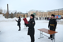 Новобранцы научно-производственной роты приняли присягу в Объединенном учебном центре ВМФ в Северодвинске