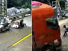 Скутерист за несколько секунд пережил два ДТП