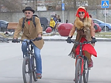 Велокарнавал устроили ряженые жители Академгородка