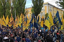 В Киеве митингующие потребовали запретить гастроли россиян