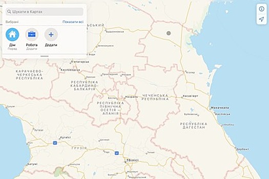 Apple «вернула» России контроль над Чечней на украинских картах