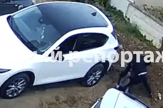 В Уфе на видео попало, как мужчины избили водителя из-за места на парковке