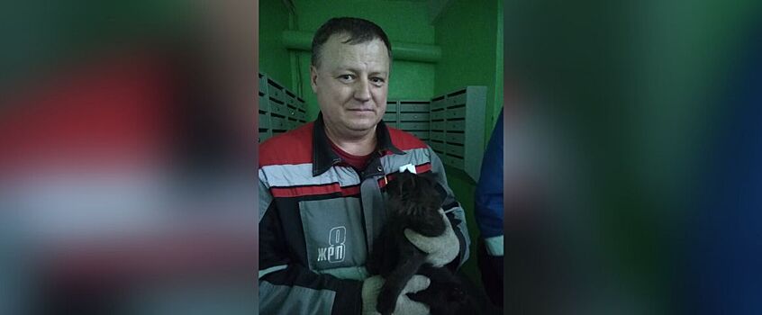 Работник Управляющей компании спас котенка в Ижевске