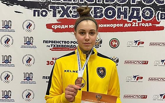 Рязанка Дарья Замятина заняла третье место на первенстве России по тхэквондо