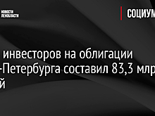 Спрос инвесторов на облигации Санкт-Петербурга составил 83,3 млрд рублей