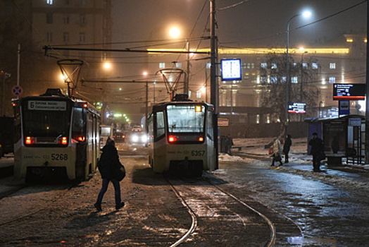 Маршрут трамваев изменился на юго‑востоке Москвы из‑за наклонившегося над проводами дерева