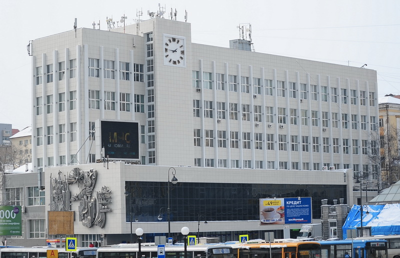 Барельеф на стене Железнодорожного почтамта, Владивосток, Россия, Европа
