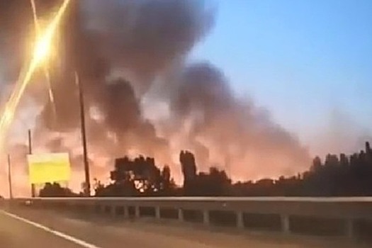 Появилось видео апокалиптического пожара под Ростовом