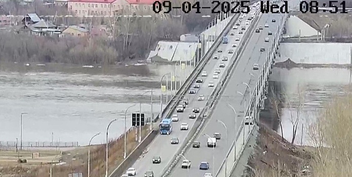 Уровень воды в Томи в Кемерове за сутки поднялся на 53 см