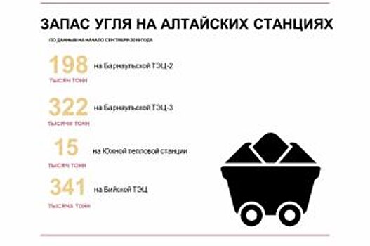 Суммарный запас угля на алтайских станциях СГК достиг 878 тысяч тонн