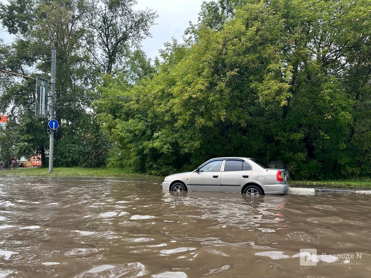 Нижегородские улицы снова затопило из-за дождя