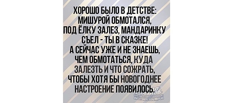 &laquo;Был бы снег, а остальное &ndash; мелочь&raquo;: ростовчане рассказали, где ищут новогоднее настроение