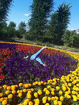 Жительницу Челябинской области затравили за фото на цветочной клумбе