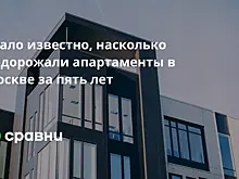 Стало известно, насколько подорожали апартаменты в Москве за пять лет