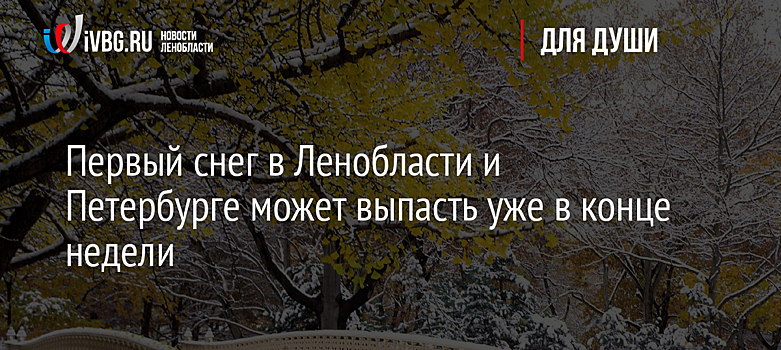 Первый снег в Ленобласти и Петербурге может выпасть уже в конце недели