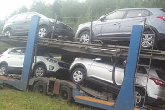 Во Владимирской области автовоз слетел в кювет