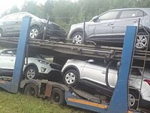 Во Владимирской области автовоз слетел в кювет