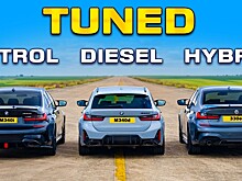 Видео: три доработанных BMW разными силовыми установками сразились в гонке по прямой