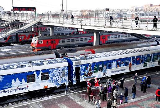 Деда Мороза из Великого Устюга встретили в Новосибирске