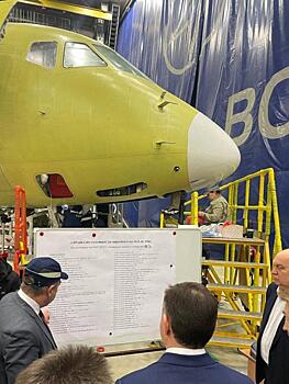 В сеть выложили фото, подтверждающее готовность опытного образца SSJ-New на 89%
