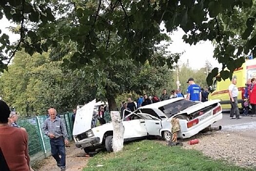 Под Краснодаром «Пятерка» улетела с проезжей части в дерево, есть жертвы