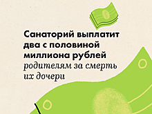 Санаторий в Петербурге выплатит два с половиной миллиона рублей родителям за смерть их дочери