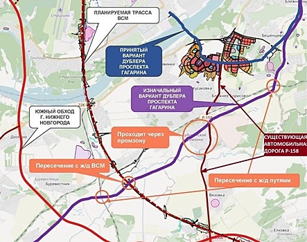 Трассу дублера проспекта Гагарина в Нижнем Новгороде скорректировали