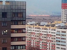Под Рязанью выгорели 10 гектаров травы, огонь мог угрожать жилым домам