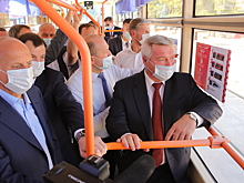 В Таганроге Василий Голубев проехал по участку первой мили обновленной трамвайной сети