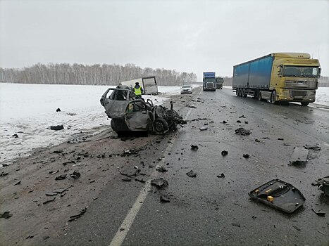 В Новосибирской области в тройном ДТП на трассе погибли два человека