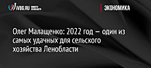 Олег Малащенко: 2022 год — один из самых удачных для сельского хозяйства Ленобласти