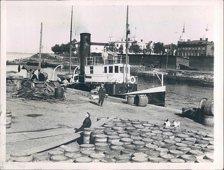Порт Архангельска, 1924 год. Альтернативный порт на пути Запад — Восток.