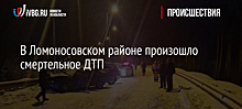 В Ломоносовском районе произошло смертельное ДТП