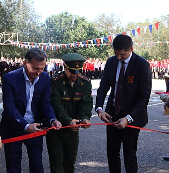 В Выселковском районе открыли Центр юнармейской подготовки